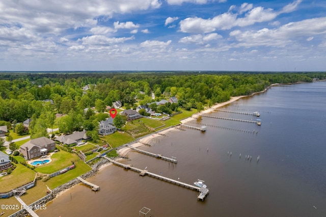 228 Drake Lndg, New Bern, NC 28560 - drone / aerial view of a nearby body of water and a forest