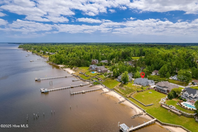 228 Drake Lndg, New Bern, NC 28560 - aerial view of a forest and a nearby body of water