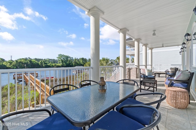 107 Waterway Crossing Ct, Little River, SC 29566 - view of patio / terrace featuring outdoor dining space and a balcony