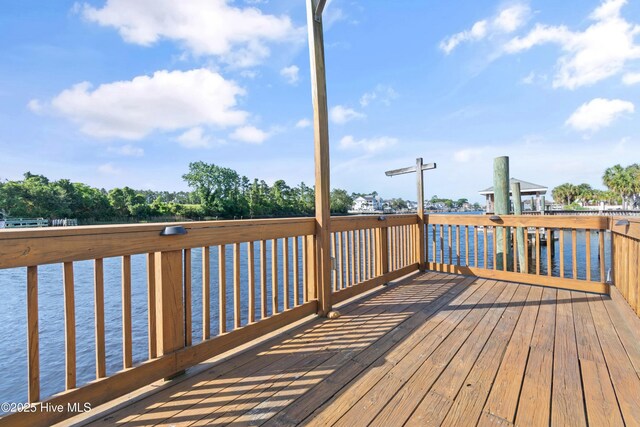 107 Waterway Crossing Ct, Little River, SC 29566 - wooden deck with a water view