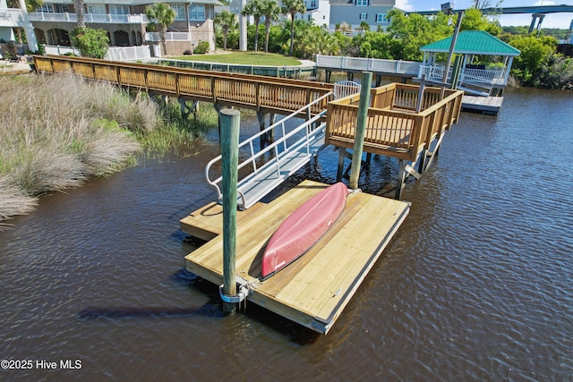 107 Waterway Crossing Ct, Little River, SC 29566 - dock area featuring a water view and a gazebo