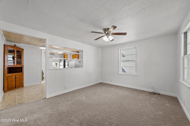 480 Croatan St, Belhaven, NC 27810 - empty room with a ceiling fan, baseboards, and carpet