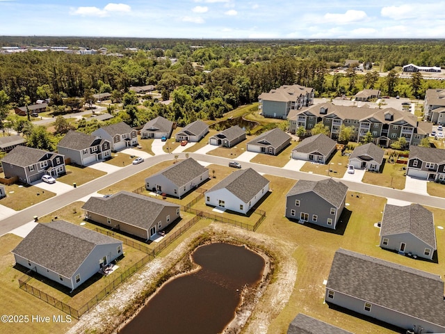 drone / aerial view with a residential view