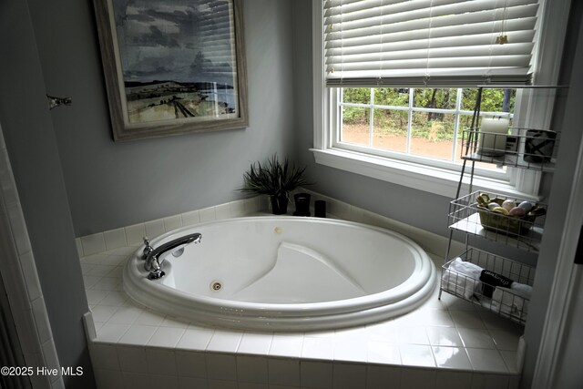 bathroom with a jetted tub