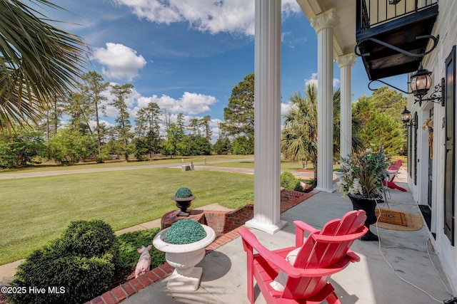 753 S Horsepen Dr, Harrells, NC 28444 - view of patio / terrace featuring covered porch