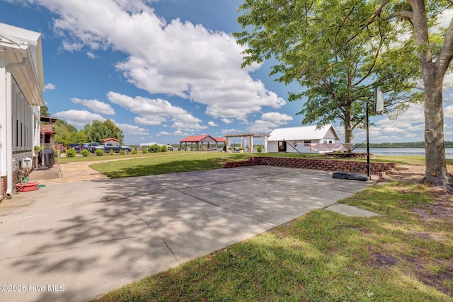 753 S Horsepen Dr, Harrells, NC 28444 - view of patio / terrace featuring a gazebo and a water view