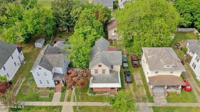 aerial view with a residential view