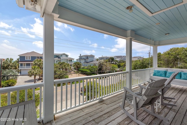 768 S Lumina Ave, Wrightsville Beach, NC 28480 - wooden terrace with a residential view
