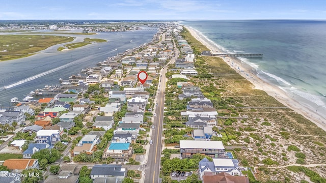 768 S Lumina Ave, Wrightsville Beach, NC 28480 - aerial perspective of suburban area with extended coastline