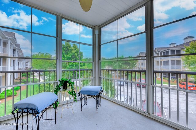 290 Woodlands Way Unit 10, Calabash, NC 28467 - sunroom / solarium featuring a ceiling fan
