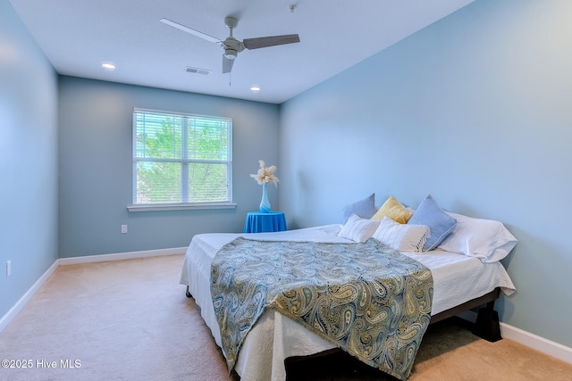 290 Woodlands Way Unit 10, Calabash, NC 28467 - bedroom with carpet flooring, baseboards, and ceiling fan