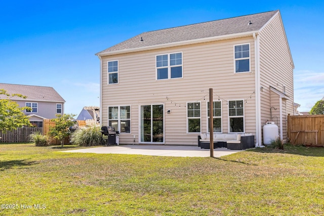7408 Darius Dr, Wilmington, NC 28411 - back of property featuring a patio and outdoor lounge area