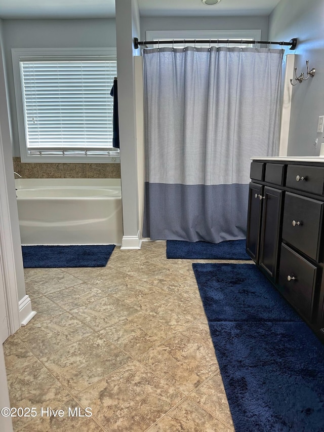 204 Liana Pl, Hubert, NC 28539 - bathroom featuring a bath and curtained shower