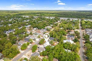 124 NE 15th St, Oak Island, NC 28465 - drone / aerial view featuring a residential view