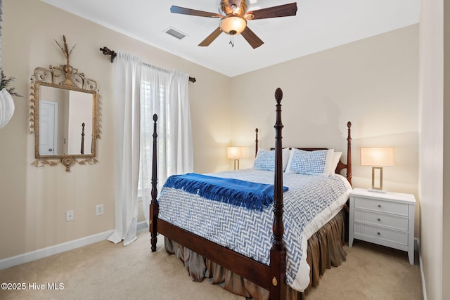 7610 High Market St Unit 3, Sunset Beach, NC 28468 - bedroom with carpet flooring, baseboards, and a ceiling fan