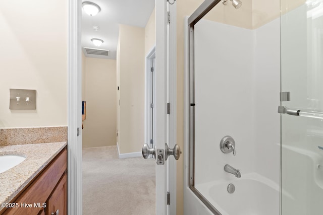 7610 High Market St Unit 3, Sunset Beach, NC 28468 - full bath with combined bath / shower with glass door and vanity