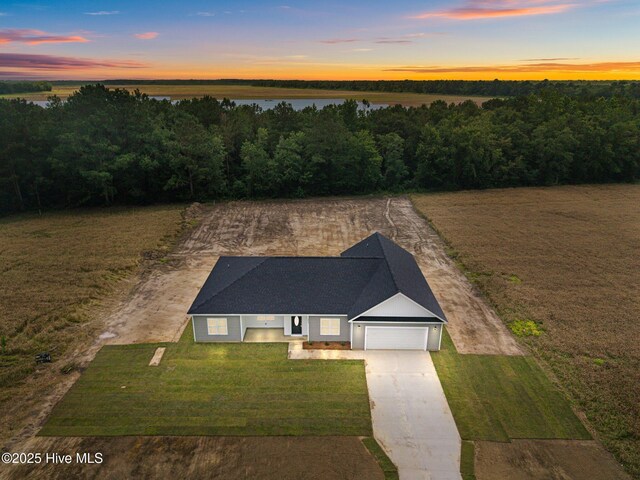 2594 Fountaintown Rd, Chinquapin, NC 28521 - aerial view at dusk of a water view