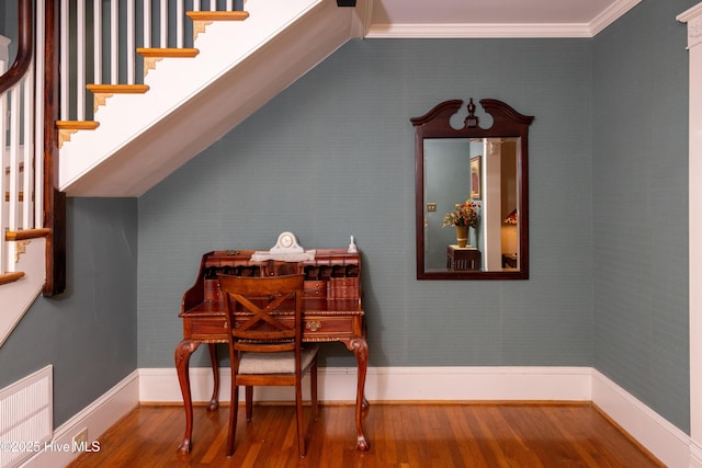 505 N Broad St, Edenton, NC 27932 - office space featuring wood finished floors, ornamental molding, and baseboards