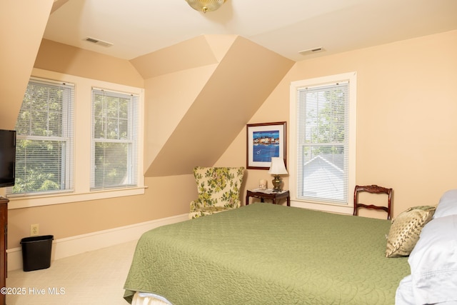 505 N Broad St, Edenton, NC 27932 - bedroom featuring lofted ceiling and baseboards