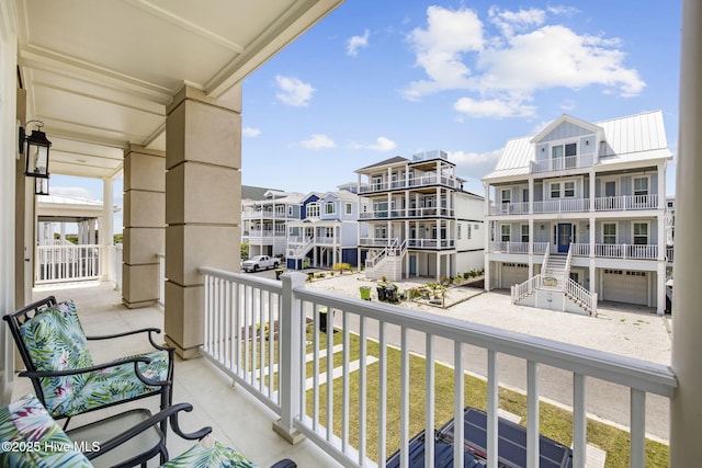 balcony with a residential view