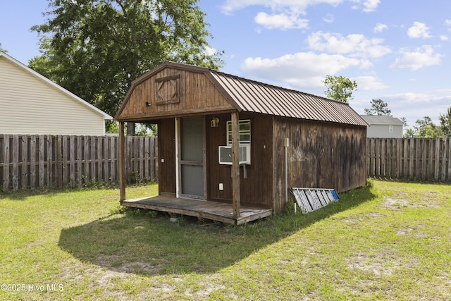 8602 Heirloom Dr NE, Leland, NC 28451 - view of outbuilding with an outdoor structure and a fenced backyard