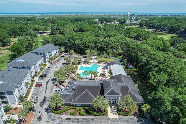 473 White Heron Ct SW, Sunset Beach, NC 28468 - birds eye view of property with a water view