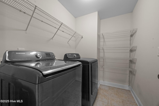 110 Costa Ct, Sneads Ferry, NC 28460 - washroom with separate washer and dryer and baseboards