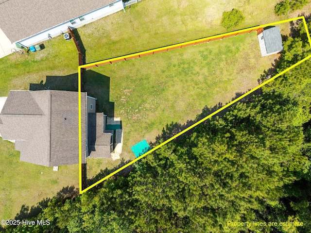 110 Costa Ct, Sneads Ferry, NC 28460 - aerial view of property and surrounding area with property boundaries highlighted