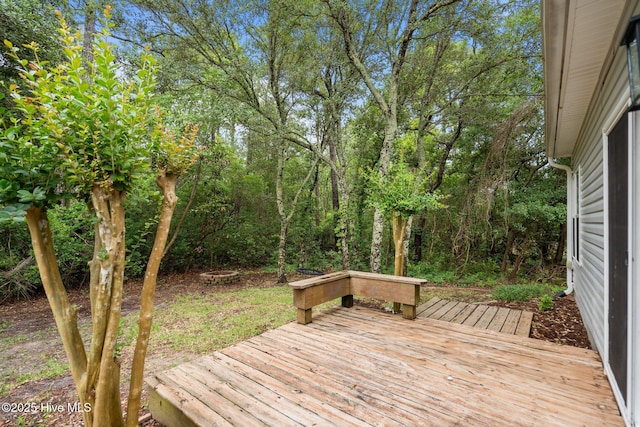 view of wooden terrace