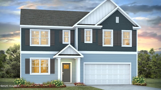 238 Kite Cir NE Lot 666, Bolivia, NC 28422 - traditional-style house featuring a garage, board and batten siding, and concrete driveway