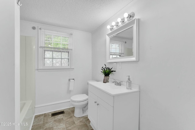 310 Chicopee Rd, Benson, NC 27504 - bathroom with vanity, a textured ceiling, and bathing tub / shower combination