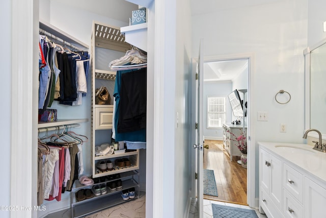 spacious closet featuring a sink