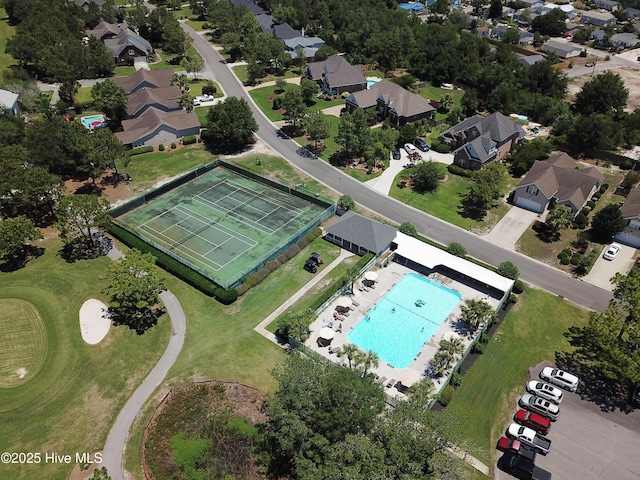 bird's eye view featuring a residential view