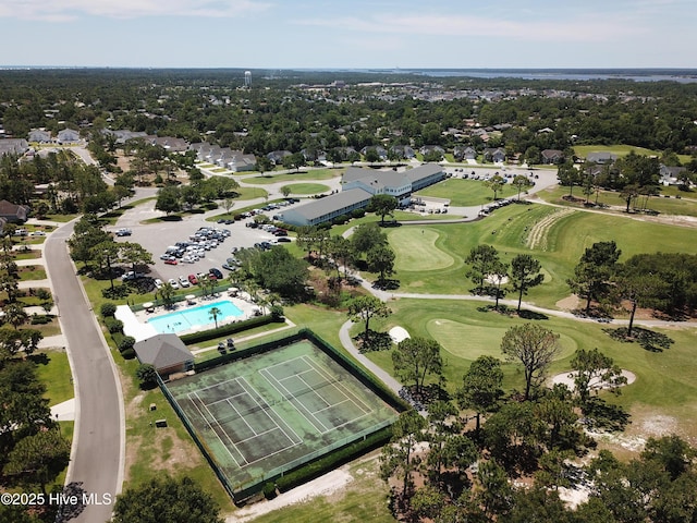 bird's eye view featuring golf course view