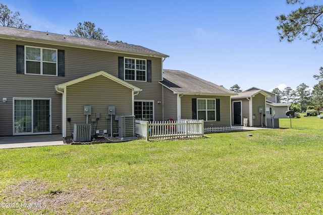 601 Pelletier Loop Rd Unit M76Silver, Creek Townhomes, Peletier, NC 28584 - back of house featuring cooling unit and a yard
