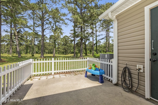 601 Pelletier Loop Rd Unit M76Silver, Creek Townhomes, Peletier, NC 28584 - view of patio / terrace featuring view of wooded area