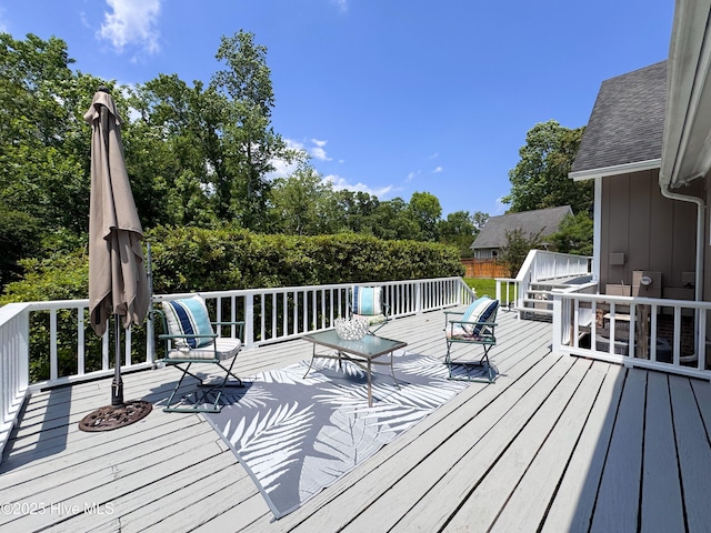 522 Hughes Rd, Hampstead, NC 28443 - wooden deck featuring view of wooded area