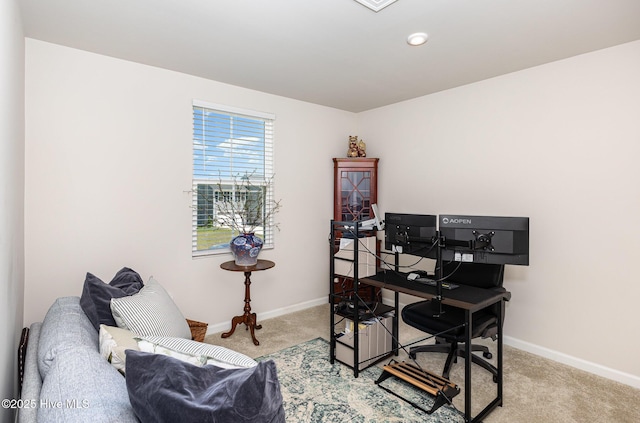 8840 Shallow Creek Trl, Bailey, NC 27807 - home office with baseboards and carpet