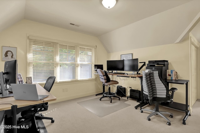 7102 Saybrook Dr, Wilmington, NC 28405 - carpeted office space featuring lofted ceiling and baseboards