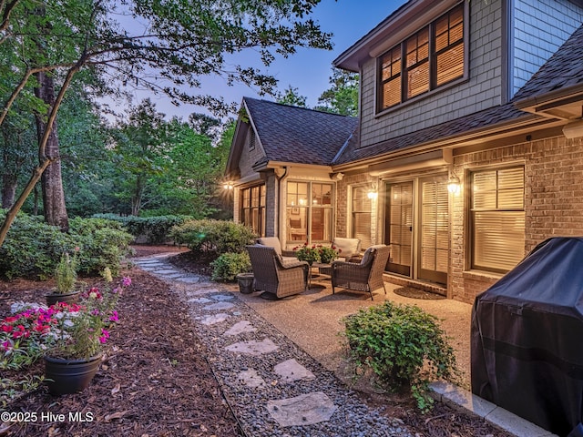 7102 Saybrook Dr, Wilmington, NC 28405 - view of patio with outdoor lounge area and area for grilling