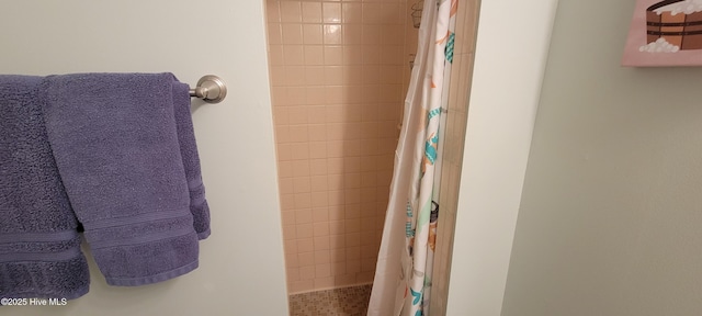 full bathroom with a tile shower