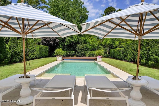 6221 Chalfont Cir, Wilmington, NC 28405 - pool featuring a lawn and a patio area