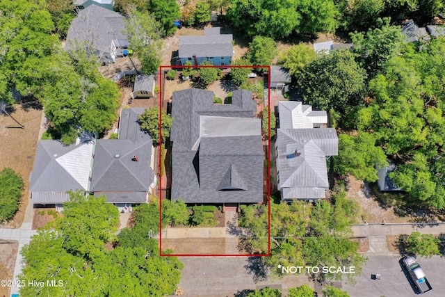 114 N Atlantic Ave, Southport, NC 28461 - aerial perspective of suburban area with property boundaries highlighted