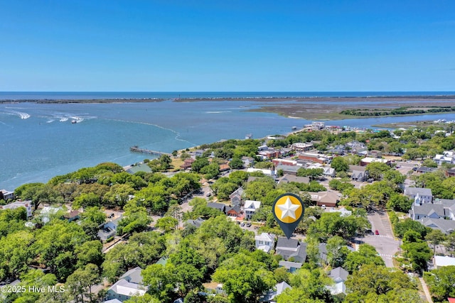 114 N Atlantic Ave, Southport, NC 28461 - aerial perspective of suburban area featuring a large body of water