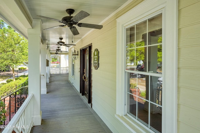 114 N Atlantic Ave, Southport, NC 28461 - porch with a ceiling fan