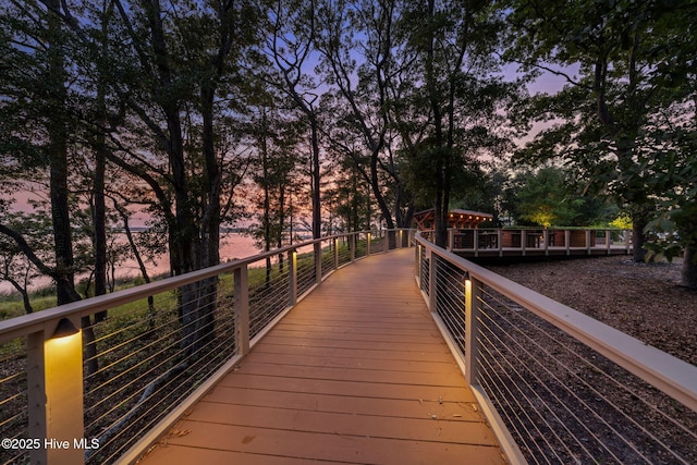 view of deck at dusk