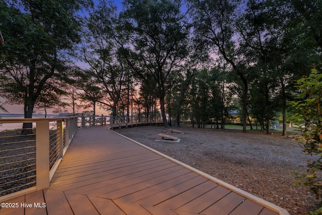 view of deck at dusk