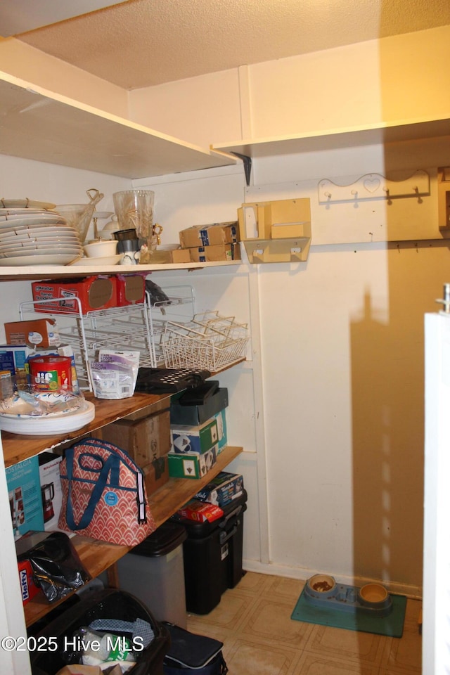 view of storage area
