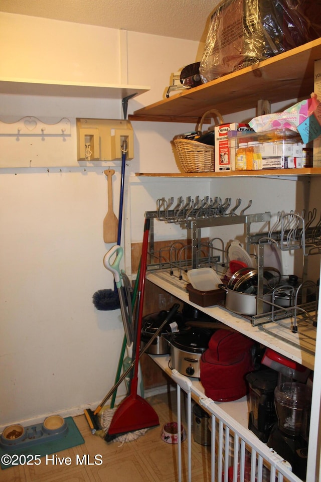 view of storage area