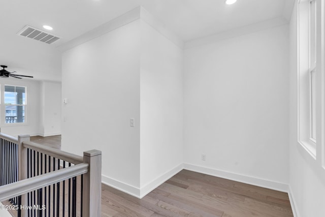 110 SW 26th St, Oak Island, NC 28465 - empty room featuring visible vents, recessed lighting, baseboards, and light wood-type flooring